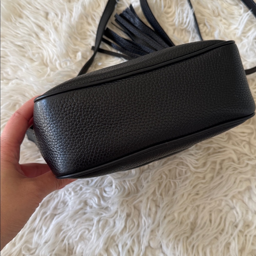 Gucci Soho Disco Black Pebbled Leather Crossbody Bag w Dust Bag - Picture 5 of 10